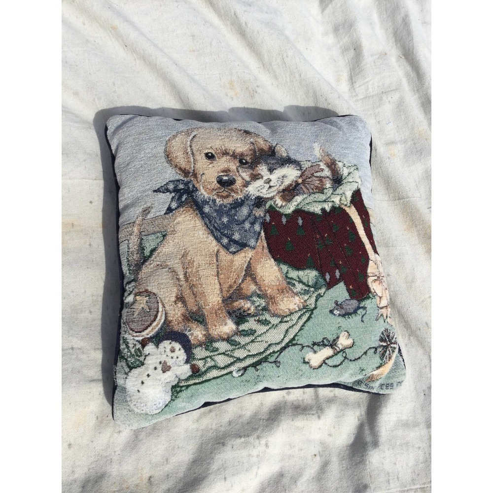 Suzanne cruise creative services christmas rectangle‎ pillow 17” holiday cat dog
